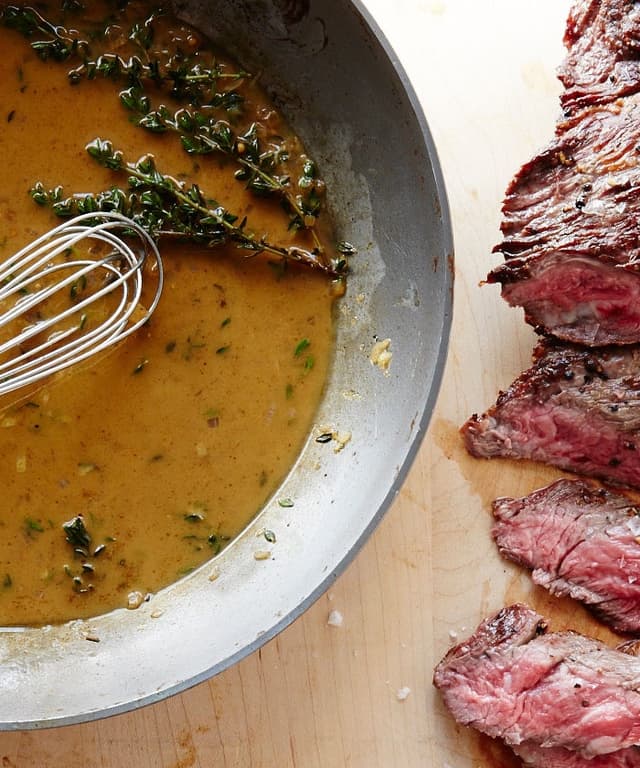 Skirt Steak with Shallot Pan Sauce Punchfork