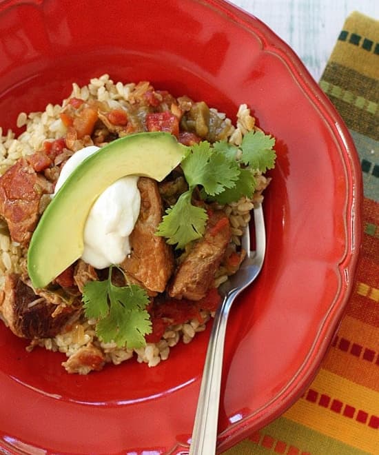 Slow Cooker Pork and Green Chile Stew Punchfork
