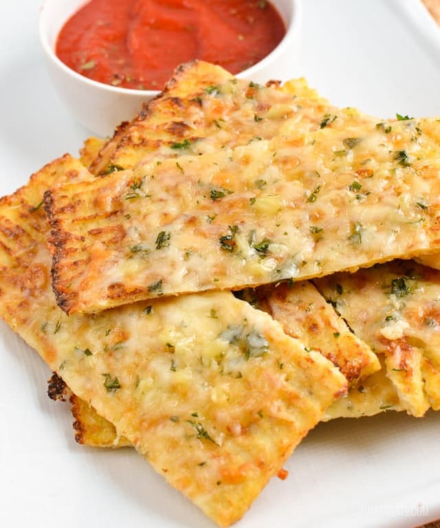 Cheesy Cauliflower Garlic Bread Punchfork