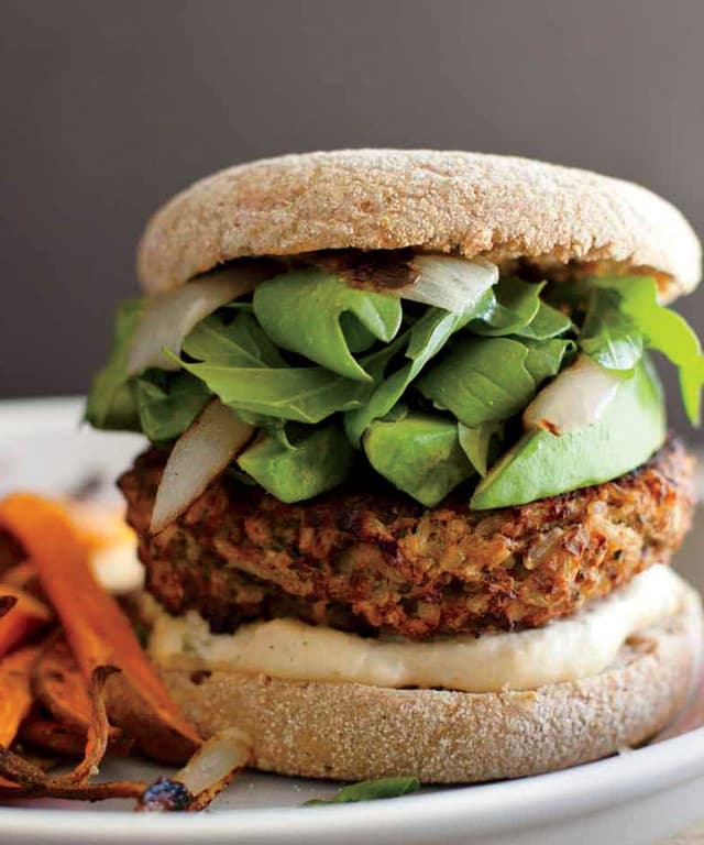 Mushroom and Brown Rice Veggie Burger Punchfork