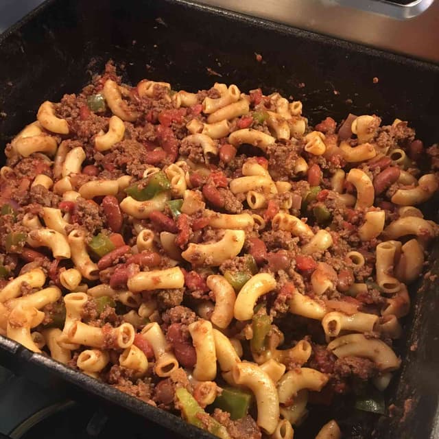 Gramma's Old Fashioned Chili Mac Punchfork