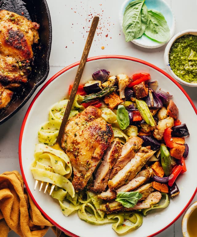 Pesto Baked Chicken Thighs Punchfork