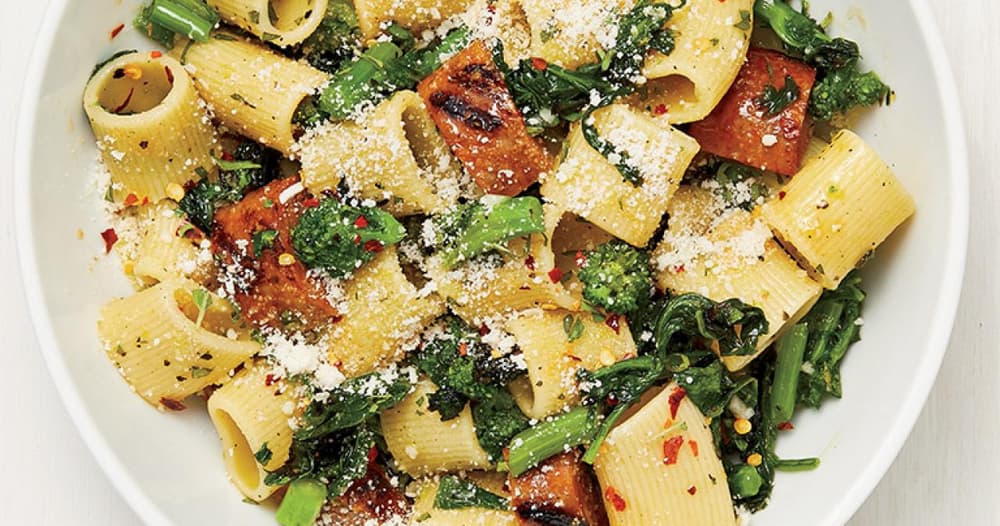 Rigatoni with Grilled Sausage and Broccoli Rabe | Punchfork