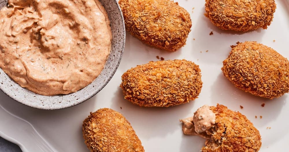 Salmon Croquettes with Remoulade Sauce Punchfork