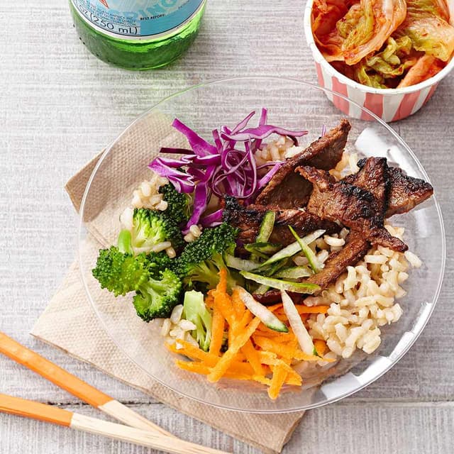 Ginger Steak, Vegetable & Rice Bowls Punchfork
