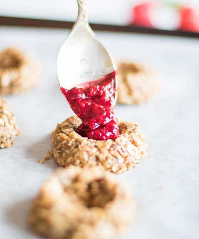 Almond Butter Thumbprint Cookies Punchfork