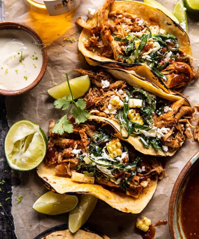 Instant Pot Crispy Carnitas with Chipotle Peach Salsa Punchfork