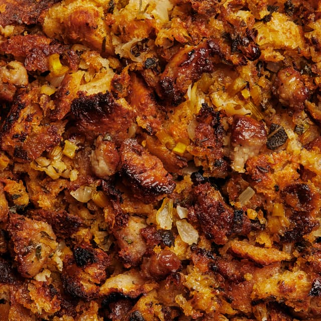 Herb and Sausage Stuffing Punchfork