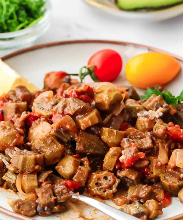 Stewed Okra and Tomatoes Punchfork