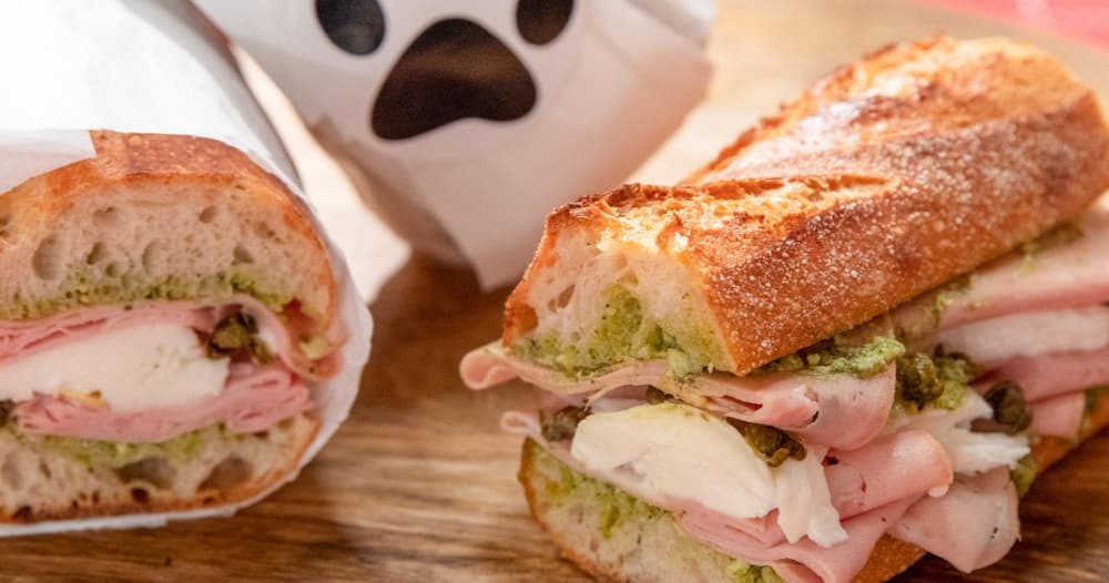 Mortadella and Mozzarella Baguette Punchfork