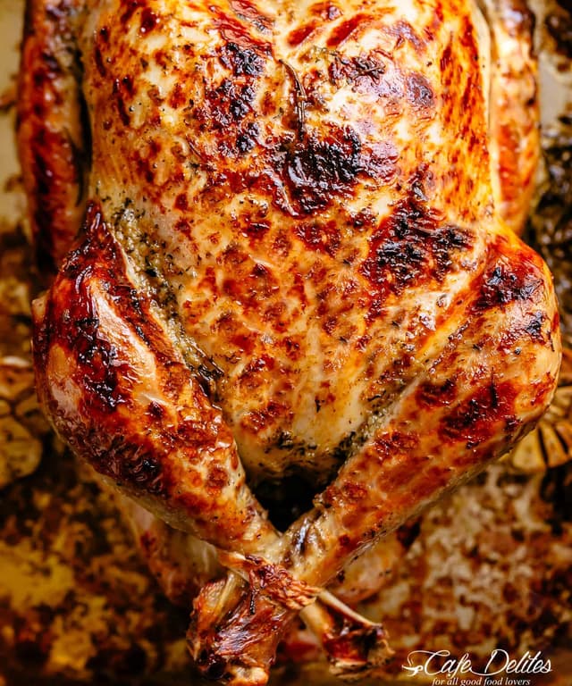 Garlic Herb Butter Roast Turkey Punchfork