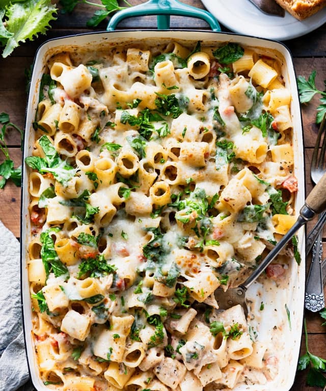 DumpandBake Chicken Pesto Alfredo Pasta Punchfork