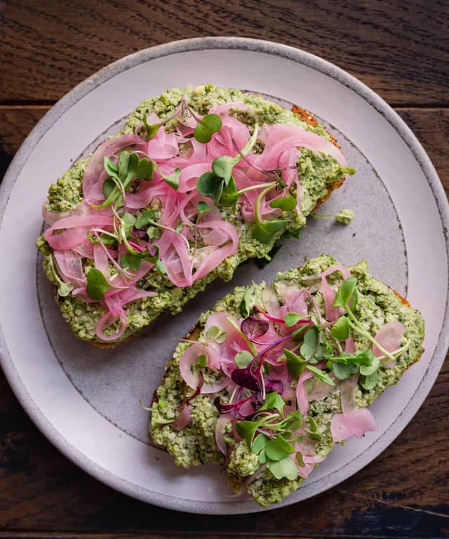 Smashed Edamame Toast Punchfork