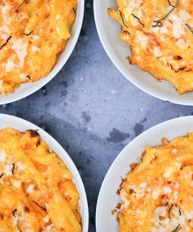 Sweet Potato Macaroni and Cheese Punchfork