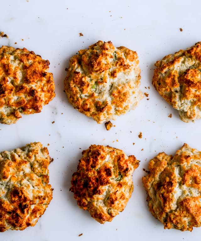 Sour Cream and Scallion Drop Biscuits Punchfork