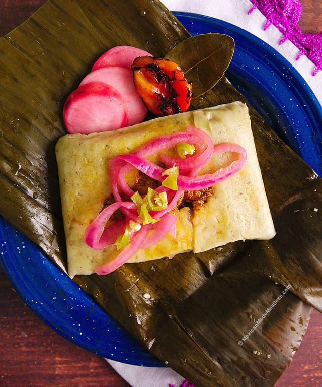 Banana Leaf Tamales with Cochinita Pibil Filling Punchfork