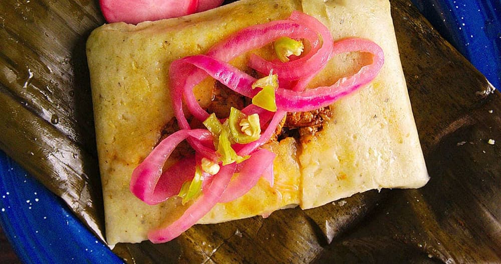 Banana Leaf Tamales with Cochinita Pibil Filling Punchfork