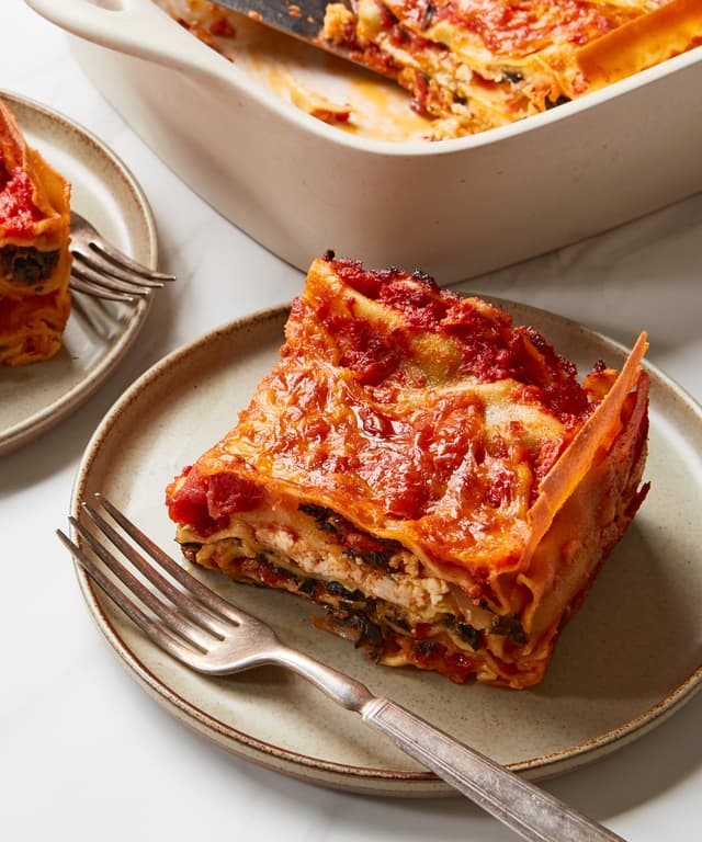 Vegetarian Lasagna with Easy Roasted Tomato Sauce Punchfork