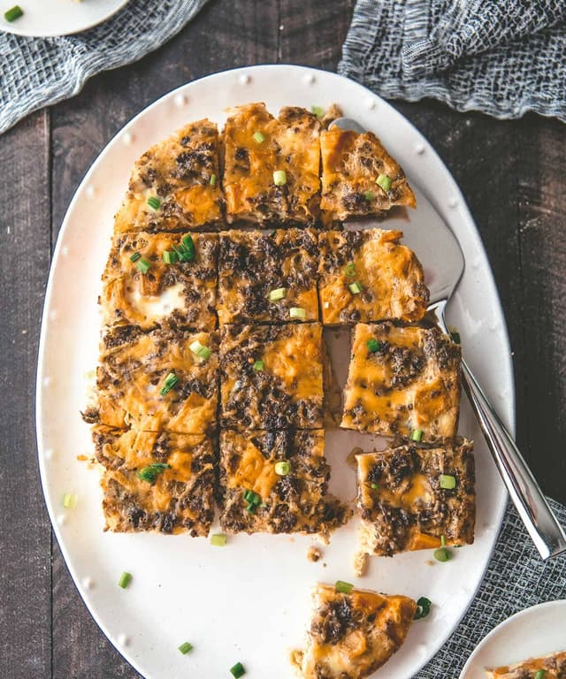 Sausage and Cheese Breakfast Casserole (No Bread) | Punchfork