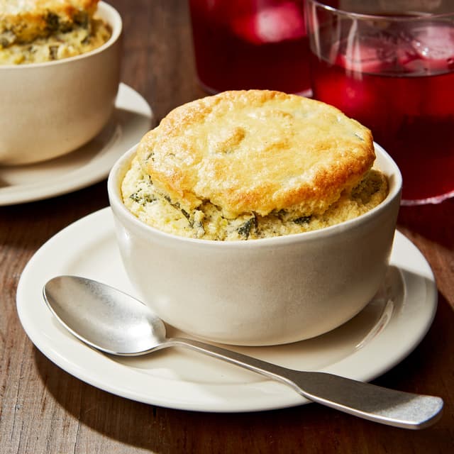 Grits and Greens Soufflé Punchfork