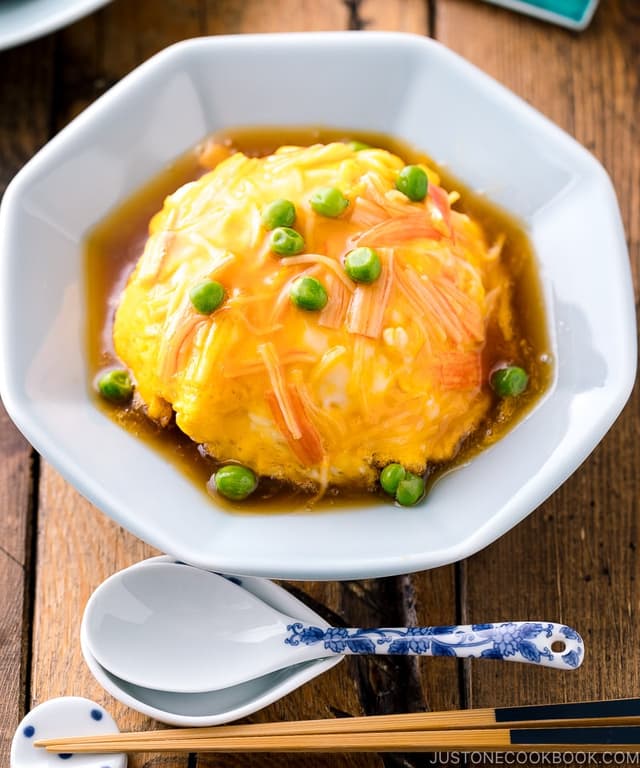 Tenshinhan (Crab Omelette Over Rice) Punchfork