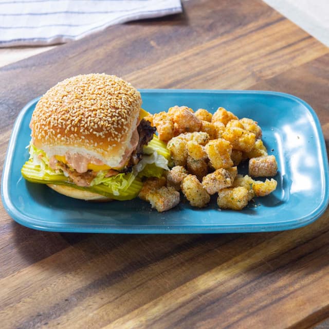 OklahomaStyle S'mack Burgers with RanchFlavored Tater Tots Punchfork