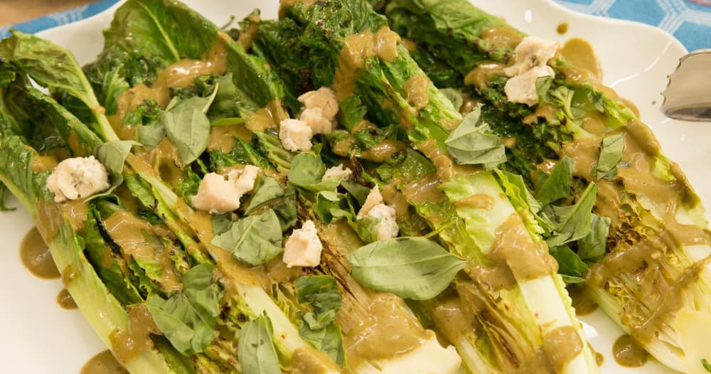 Grilled Romaine with Balsamic Dressing