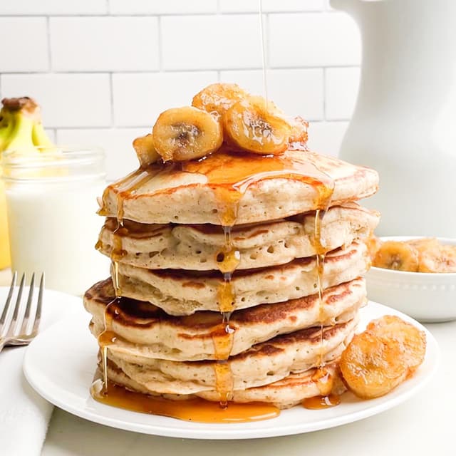 Banana Pancakes with Pancake Mix Punchfork