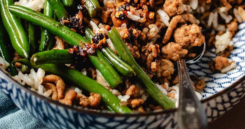 Ground Chicken Stir Fry with Green Beans Punchfork