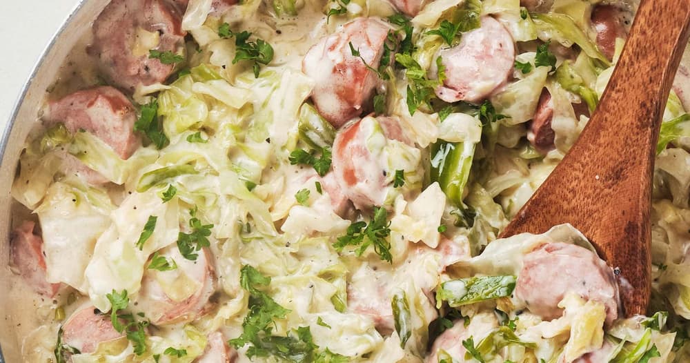 Keto Sausage and Cabbage Alfredo Punchfork