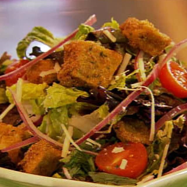 DeepFried Eggplant Croutons Punchfork