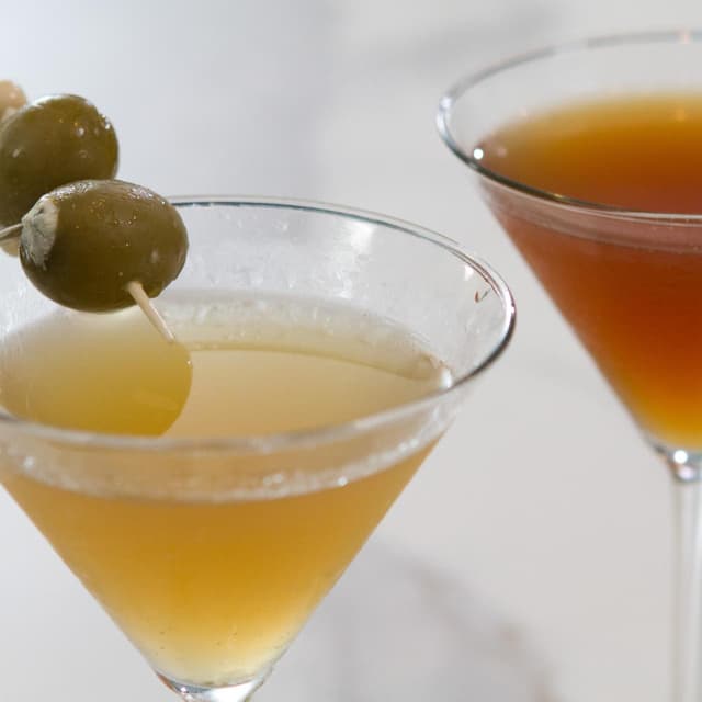 Filthy Dirty Martini with Blue CheeseStuffed Olives Punchfork