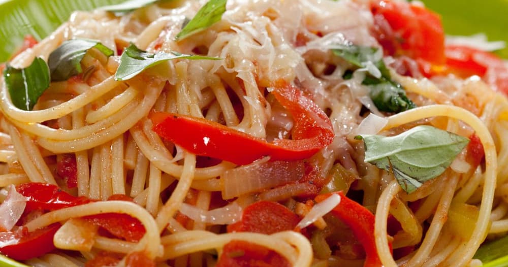 ThreePepper and Onion Spaghetti Punchfork