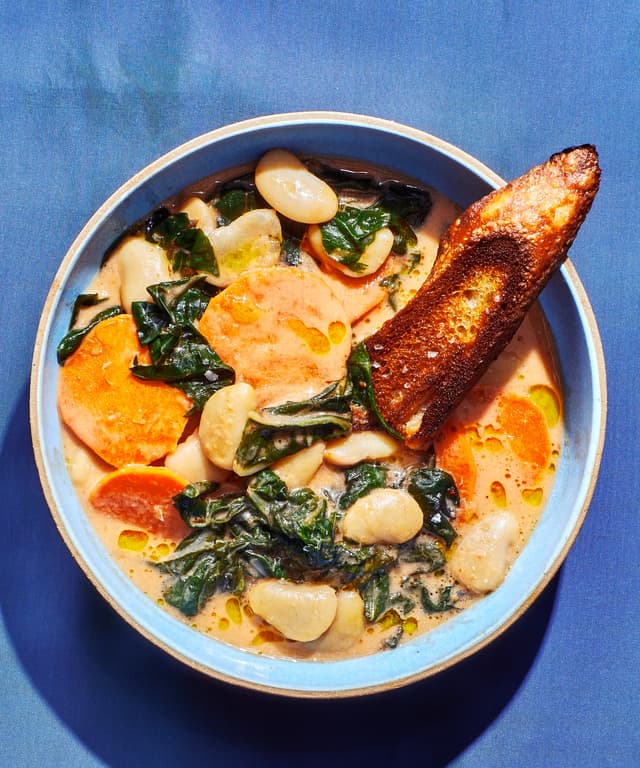 Coconutty Beans and Greens Stew Punchfork