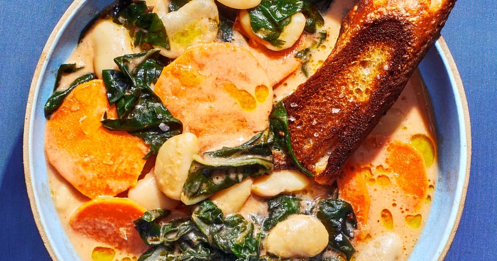 Coconutty Beans and Greens Stew Punchfork