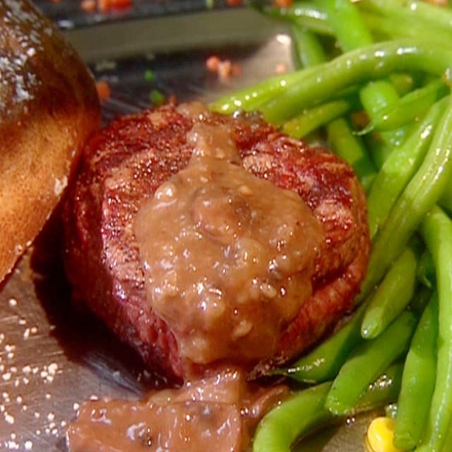 Filet Mignon with Peppercorn DemiGlace Punchfork