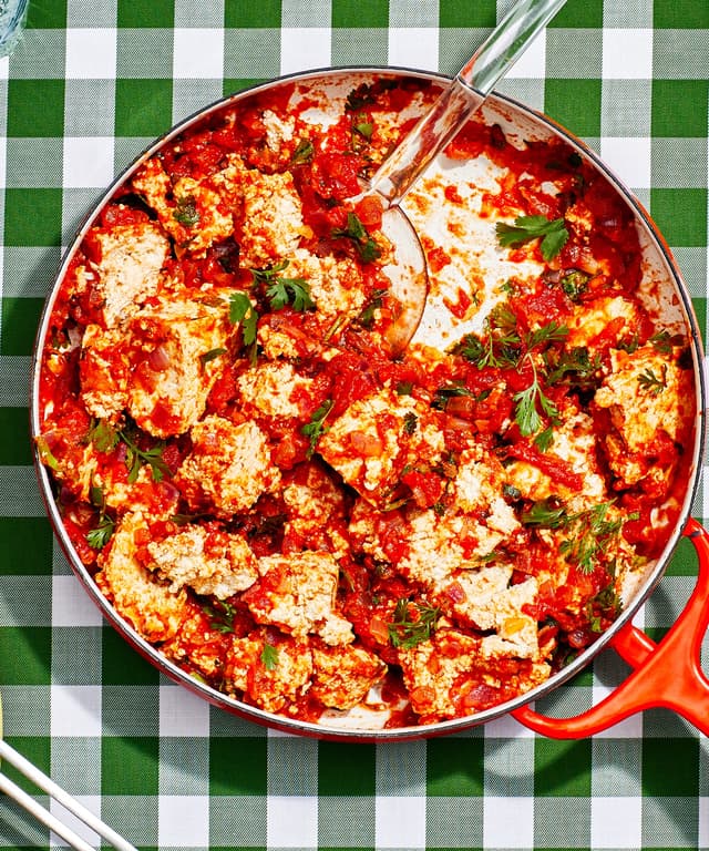 Spicy Tofu Scramble with Tomato and Ginger Punchfork