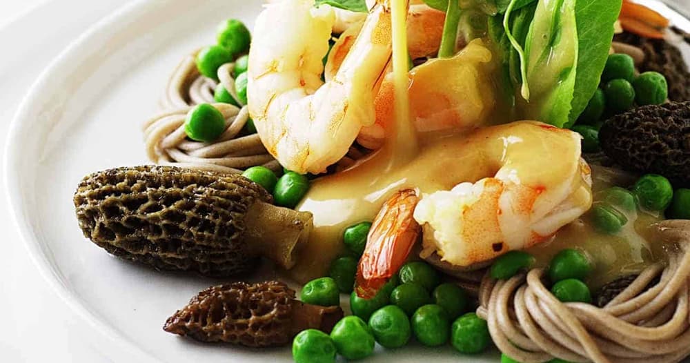 Buckwheat Noodle Salad with Shrimp Punchfork