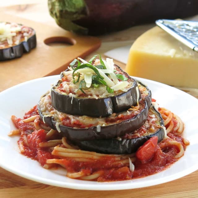 Healthy Eggplant Parmesan Stacks (No Breading) Punchfork