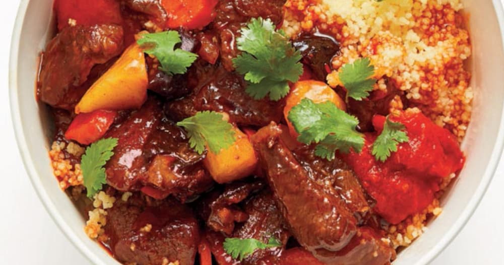 Slow-Cooker Moroccan Beef Stew with Couscous | Punchfork