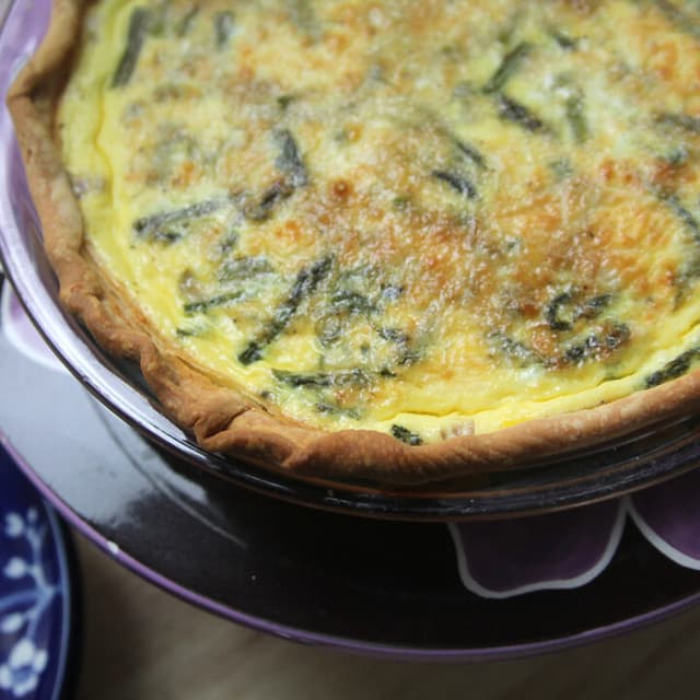 Asparagus Quiche with Swiss Cheese Punchfork