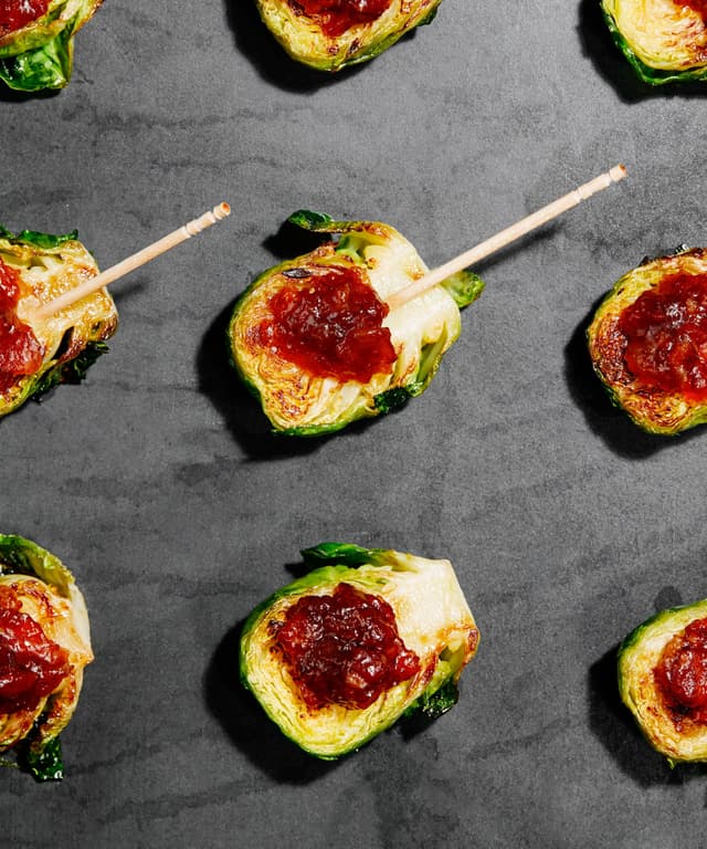 Brussels Sprouts with Bacon Jam Punchfork