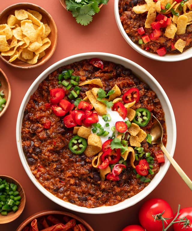 Red Lentil Quinoa Chili Punchfork