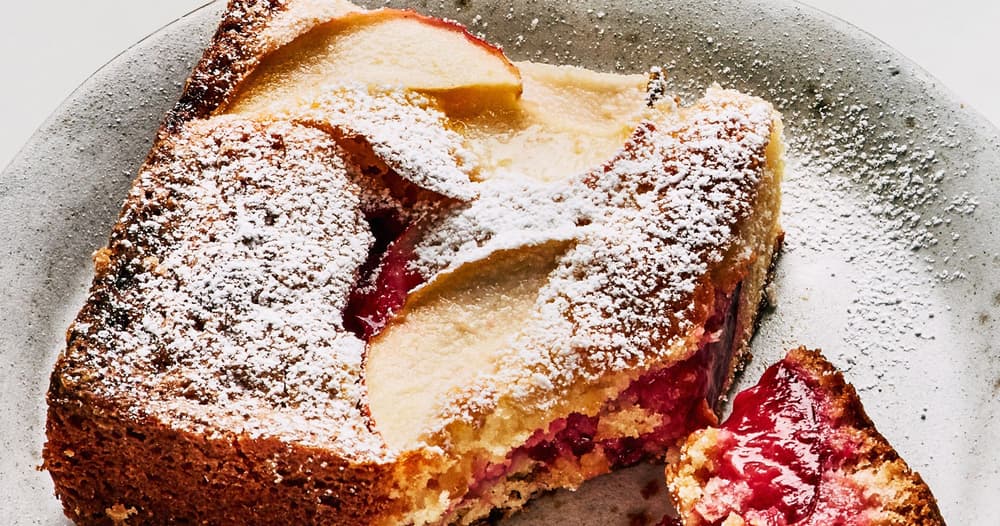 Lemon Cake with Fruit Punchfork