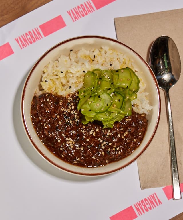 Black Bean “Jajang” Bolo Rice Punchfork