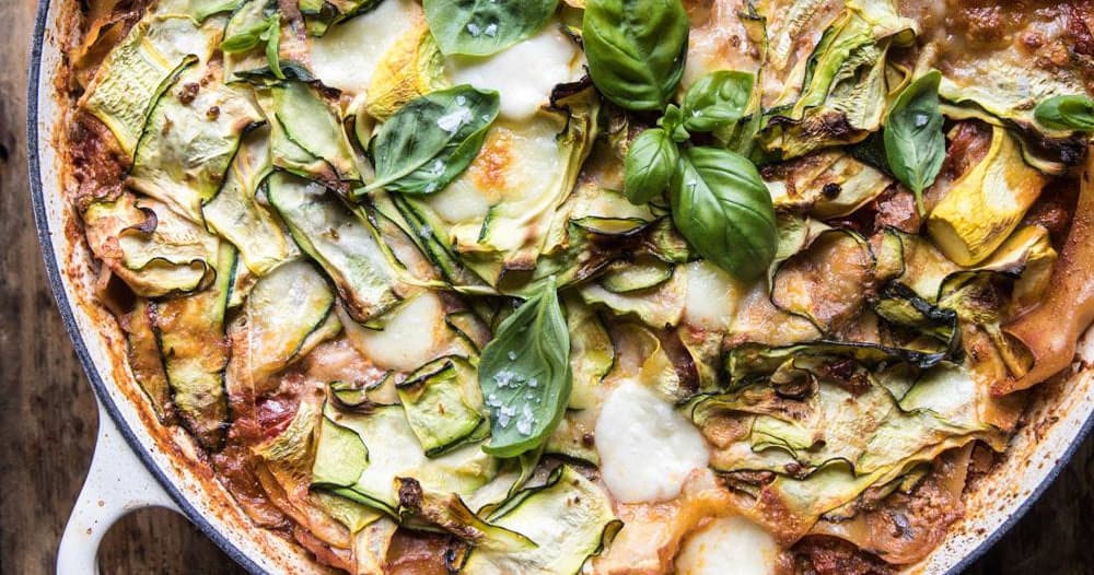 One Pan Zucchini and 3 Cheese Lasagna Punchfork
