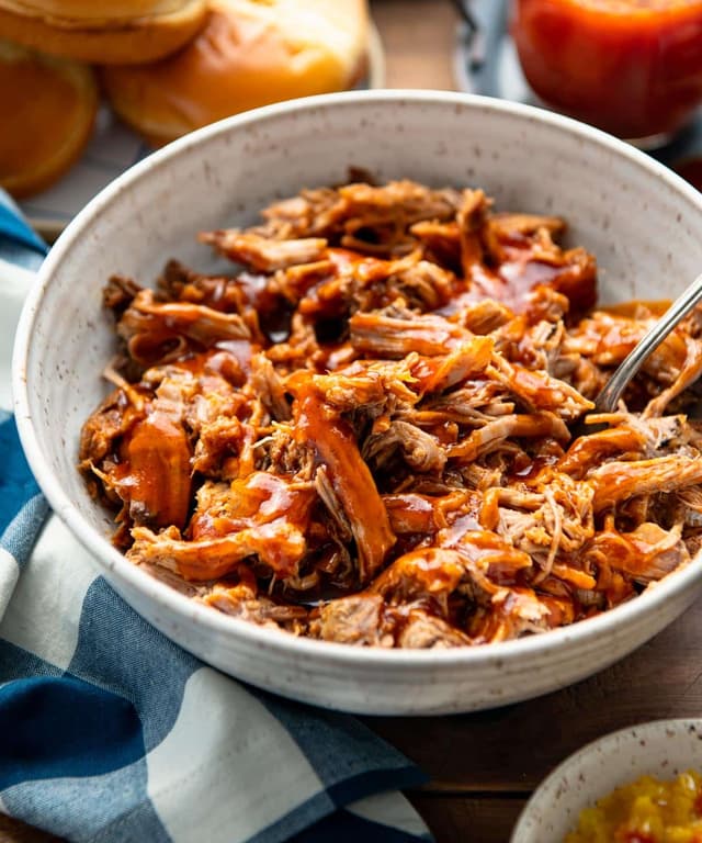 Crock Pot Beer Pulled Pork with Maple BBQ Sauce Punchfork