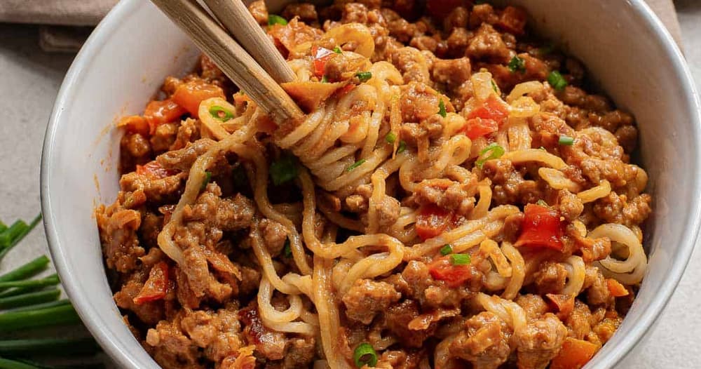 Peanut Sauce Beef and Ramen Noodles Punchfork