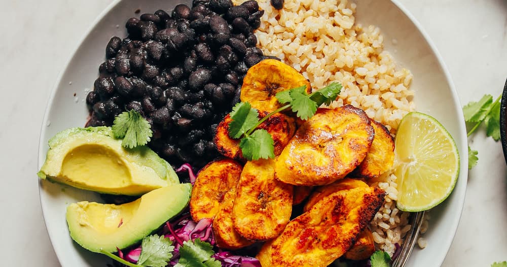 Black Bean Plantain Vegan Bowl Punchfork