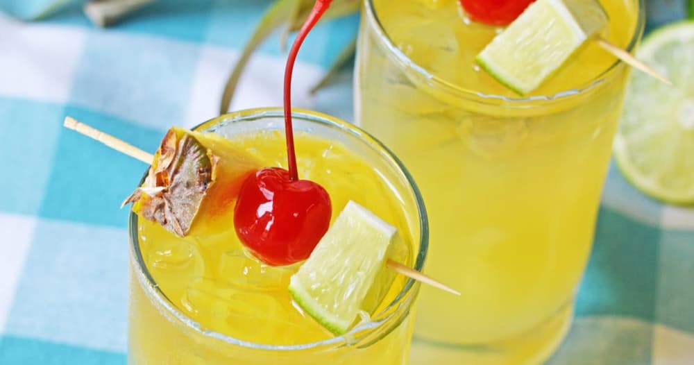 Easy Pineapple Mai Tai Punchfork